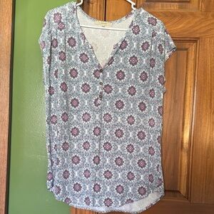 41 Hawthorn Purple and White Patterned Blouse